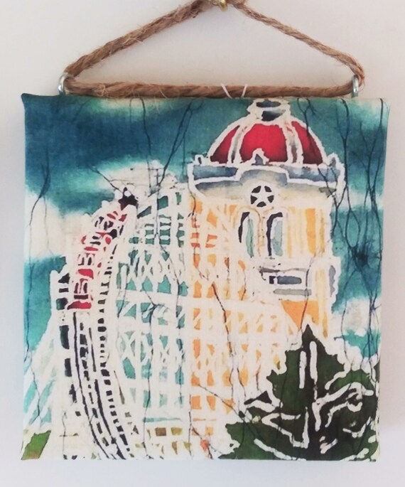 - Welcome to Golden Colorado Art Batik Painting Colorado Main Street Mini Batik CanvasOrnament 3x3