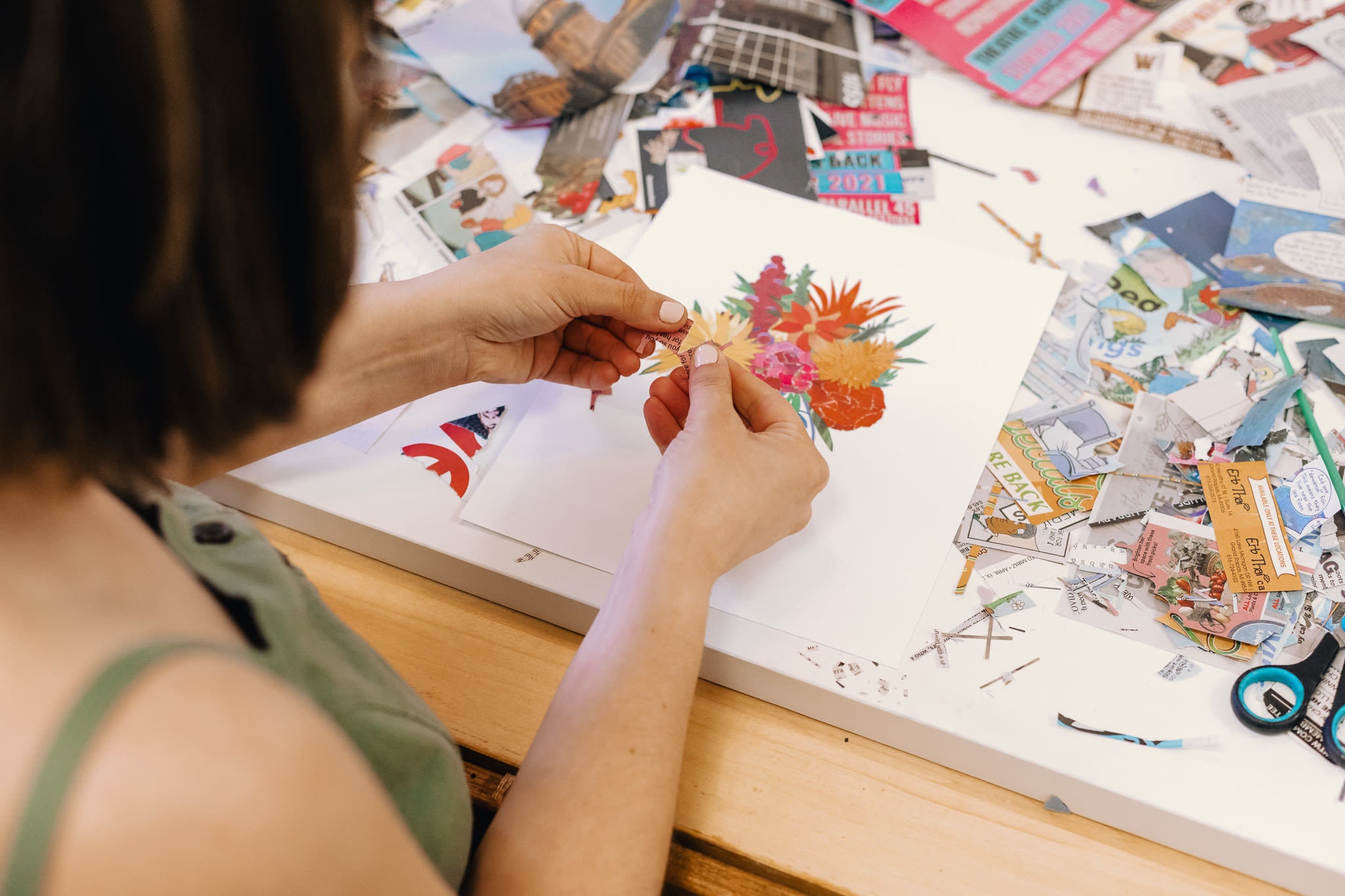 PAPER COLLAGE Art Print, Glen Haven Canning, Lake Michigan, Northern Michigan, Empire Michigan