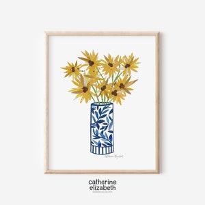 PAPER COLLAGE Art Print, Sun I Sunflower Decor, Flower Print, Botanical Poster, Floral Room Decor, Sunflower Wall Art Decor, Sunflower art