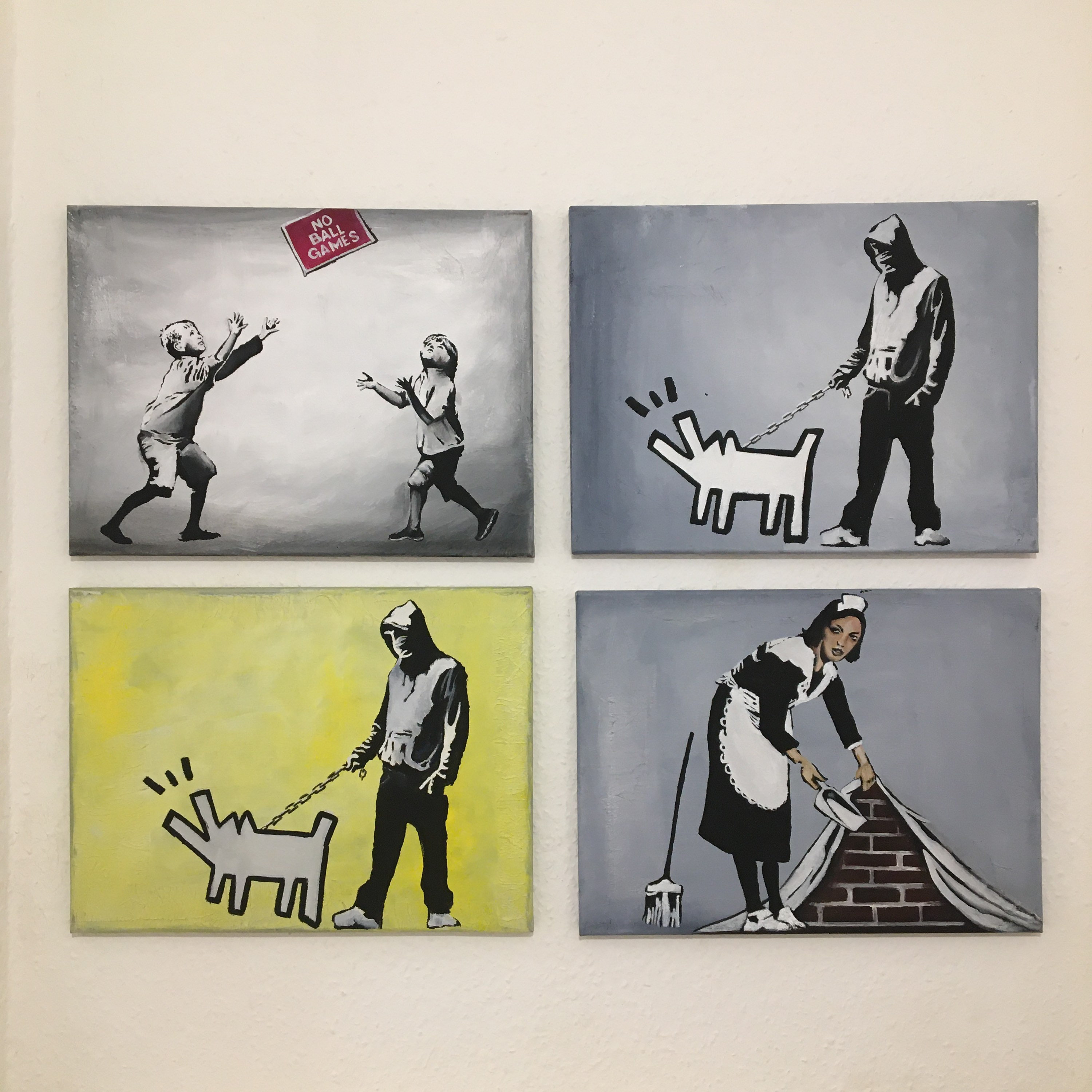 BANKSY Sweep It Under The Carpet Maid handbemalte Kopie Etsy
