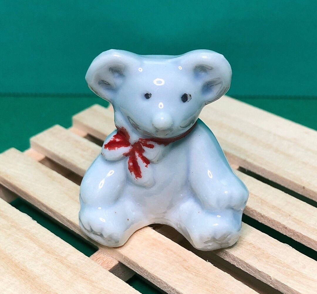 Teddy Bear Miniature Figurine Made in Japan Vintage RARE - Etsy