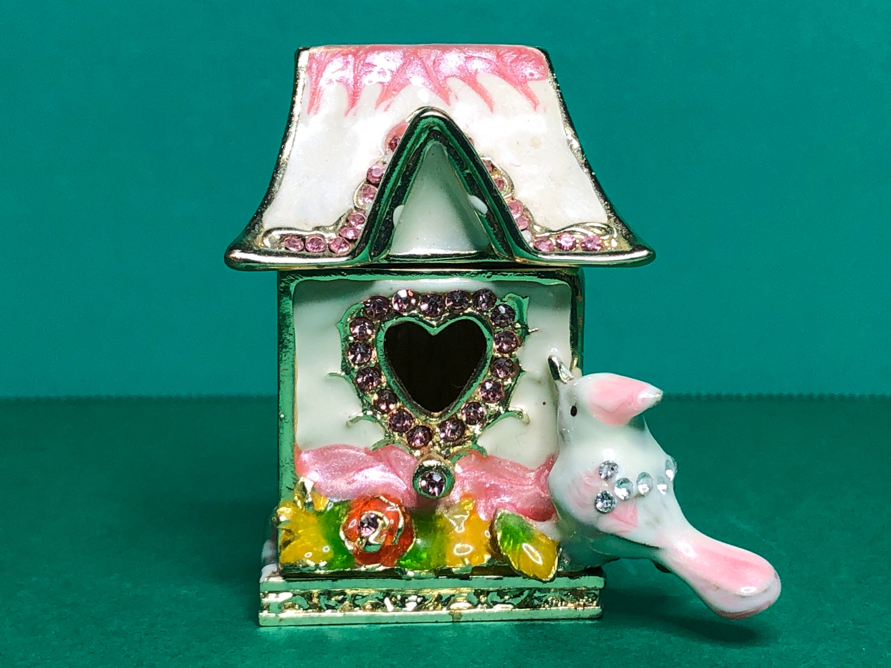 Birdhouse Hinged Trinket Box With Closure Metal Etsy UK