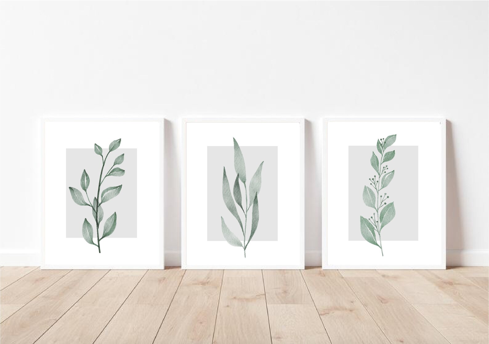 Set of three wall art prints Botanical Wall Art Neutral wall | Etsy