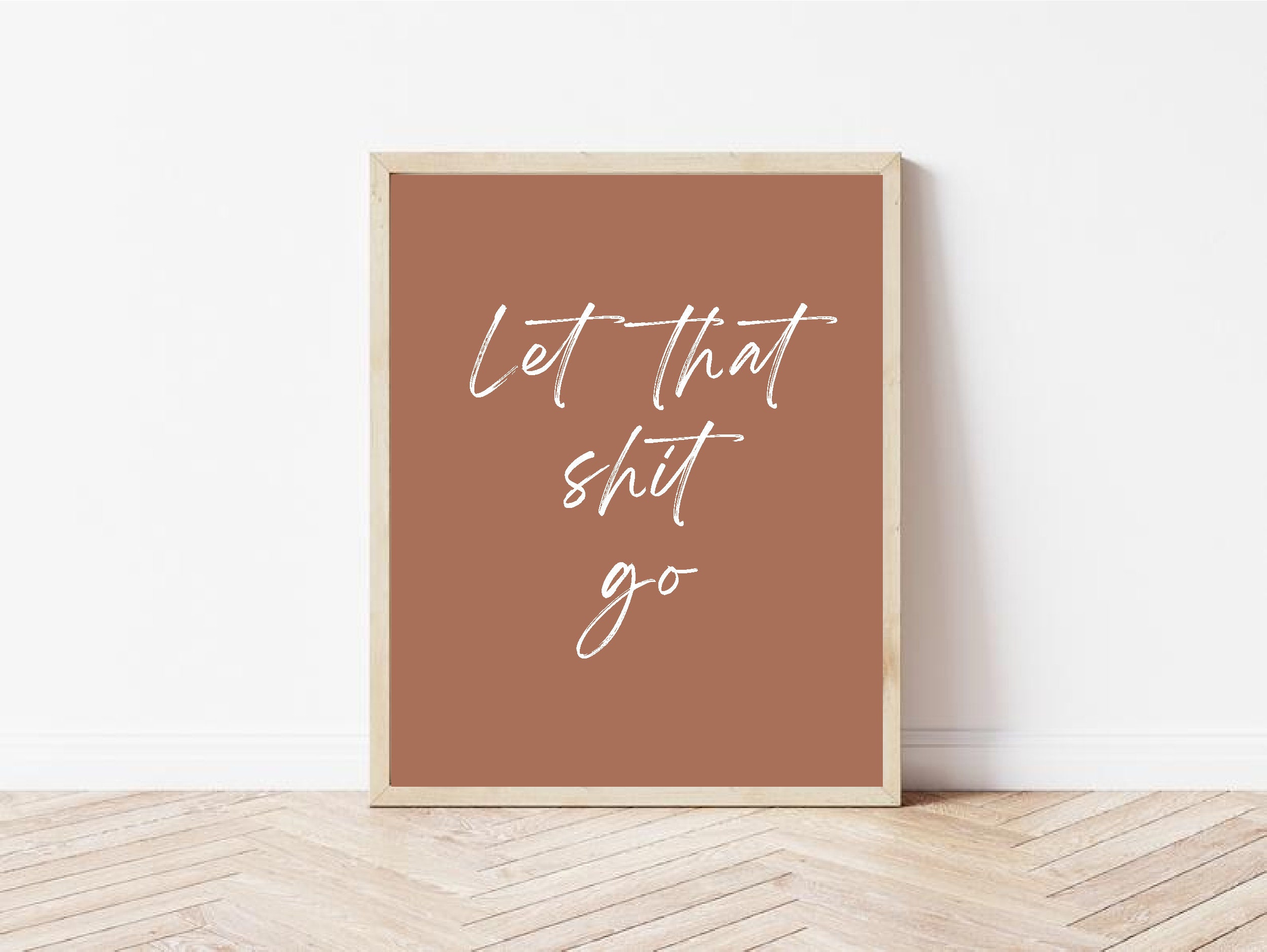 Let That Shit Go Printable Wall Art Namaste Motivational - Etsy