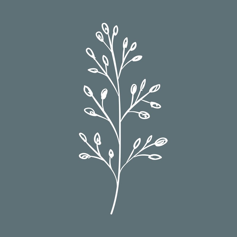 Set of 4 Botanical Wall Art Set of Four Square Prints Etsy