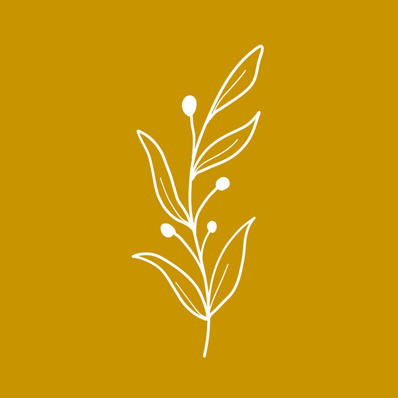 Mustard Yellow and Teal Wall Art Set of 4 Botanical Wall Art Etsy