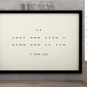 Custom Morse Code Print Wall Art Framed Poster Personalize Any Text ...