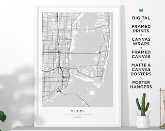 Custom City Map Art Print: Personalized Town, Framed or Canvas