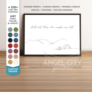Custom Quote Print Minimalist Line Art Poster Framed Canvas Wall Art Personalized Gift Poem Printable Quote Letter Custom Mothers day Gift