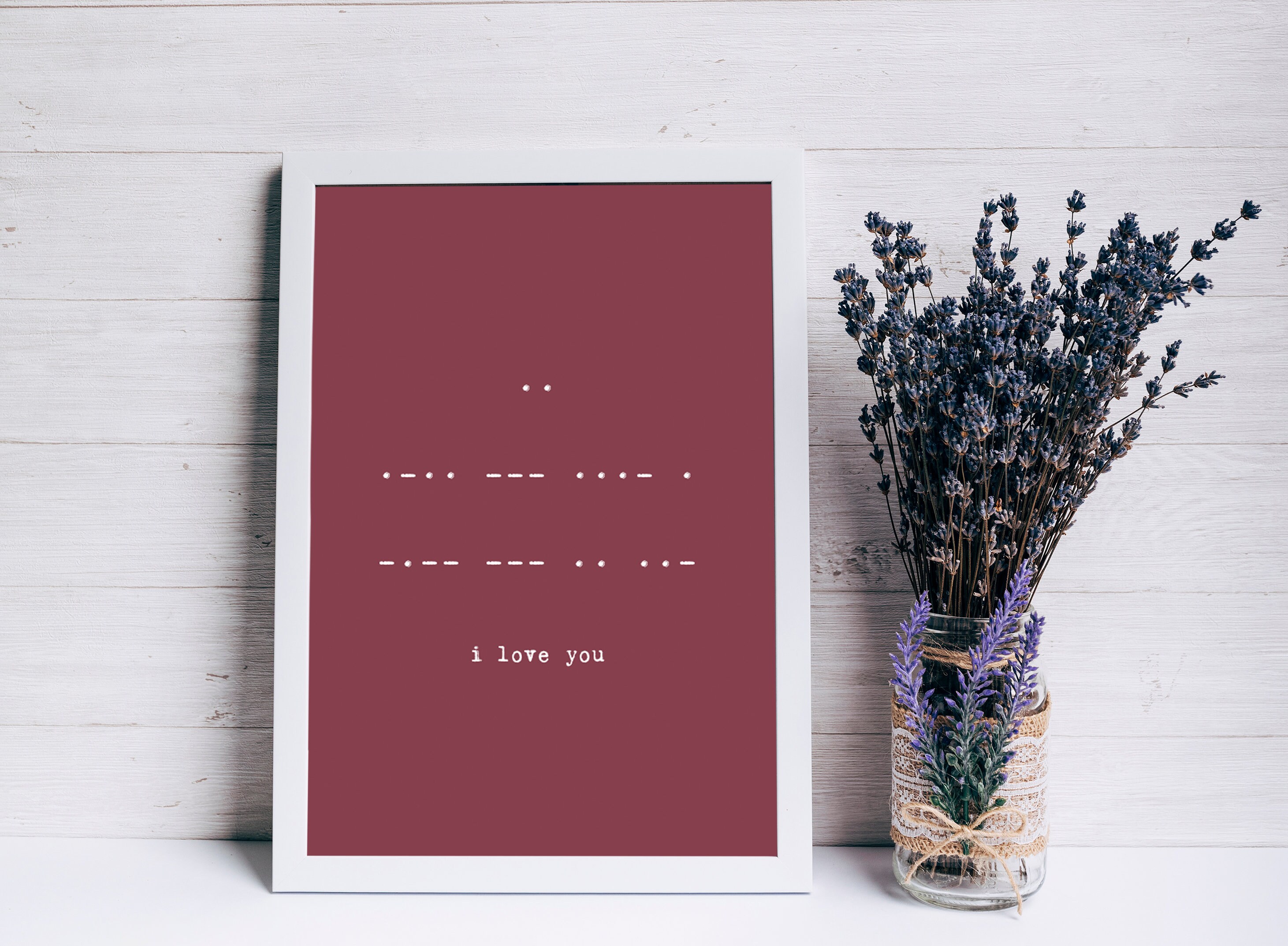 Custom Morse Code Print Wall Art Framed Poster Personalize Any Text ...