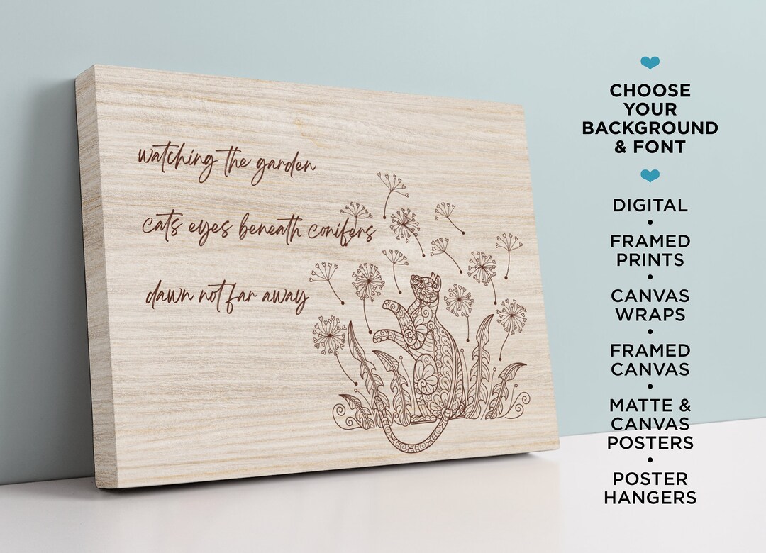 Custom Quote Print With Art Poster Framed Wall Art Personalized Quote