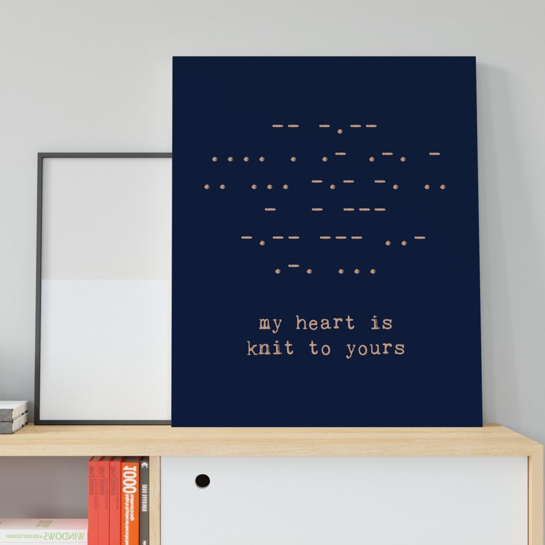 Custom Morse Code Print Wall Art Framed Poster Personalize Any Text ...