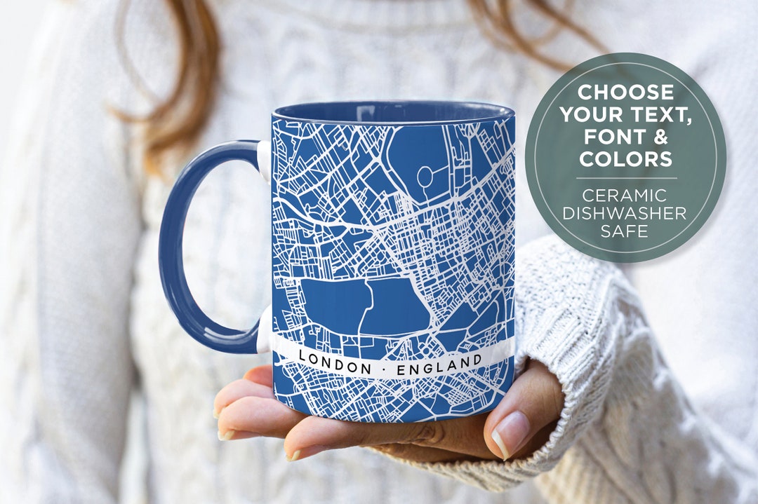 Custom City Map Coffee Mugs Personalized Coffee Mugs With Etsy
