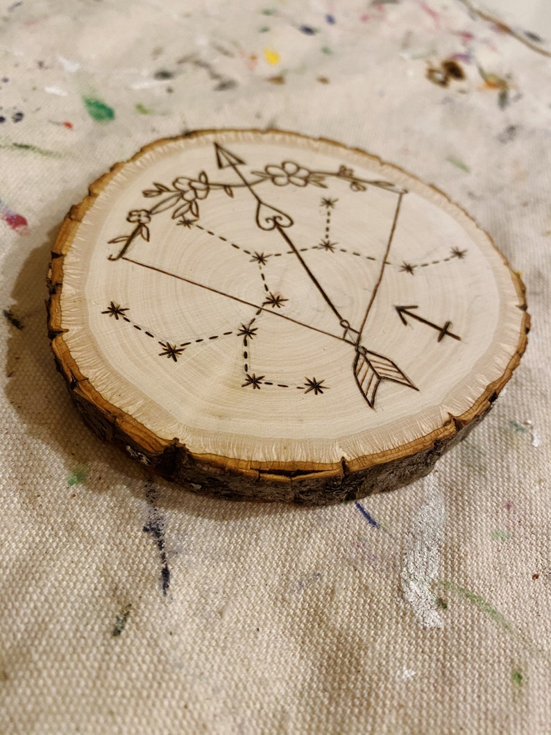 Sagittarius wood burning