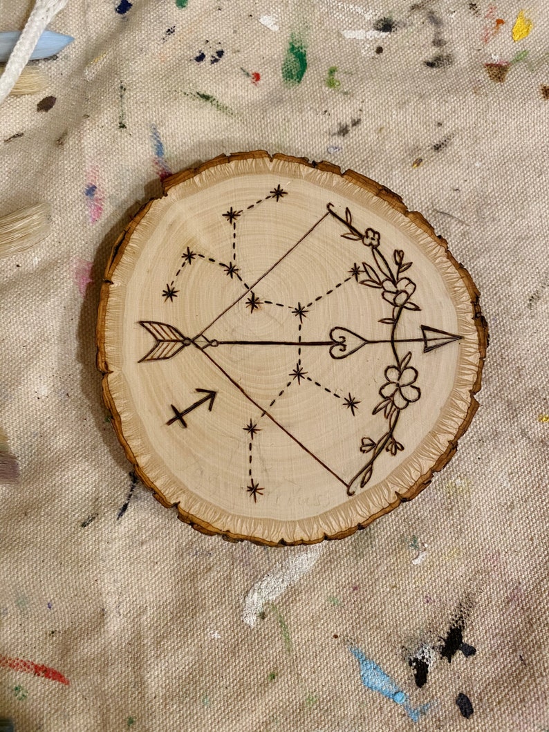 Sagittarius wood burning