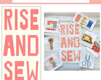 Rise and Sew FPP Pattern - PDF Download - Foundation Paper Piecing