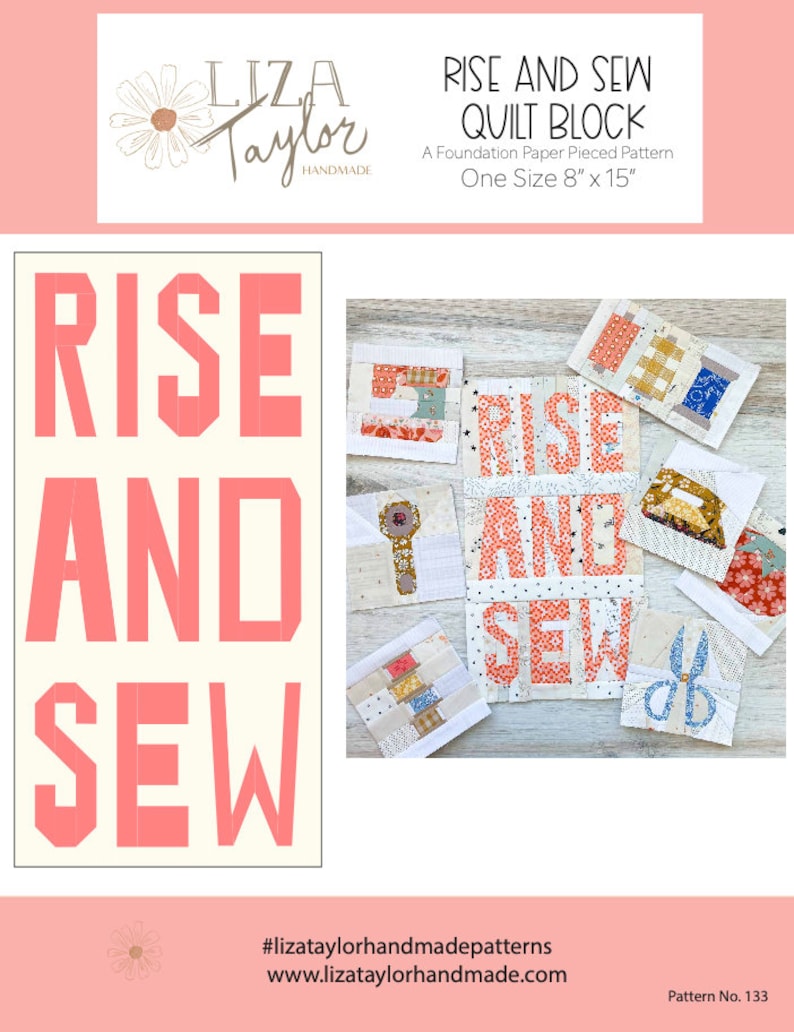 Sample Box Pattern For Rise Rise and Sew FPP Pattern - PDF Download - Foundation Paper Piecing - Etsy