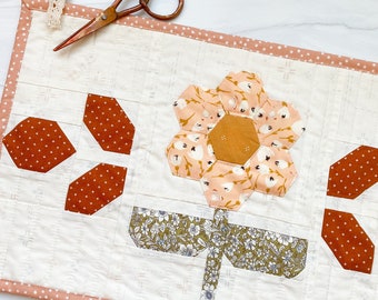 Sunflower Fields Mini Quilt Pattern - PDF Download