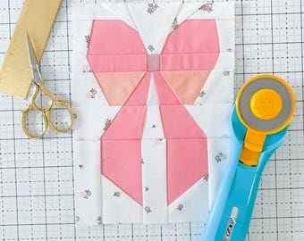 Mönster för rosett i blommig romantik - PDF-nedladdning - Foundation Paper Piecing