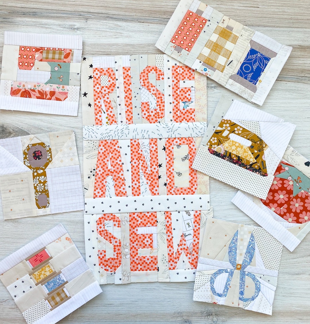 Rise and Sew FPP Pattern - PDF Download - Foundation Paper Piecing - Etsy