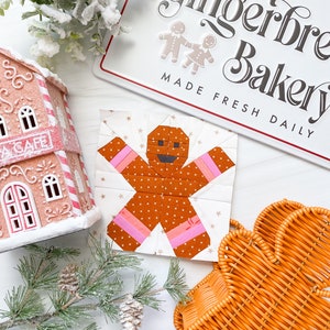 Gingerbread Man FPP Pattern - PDF Download - Foundation Paper Piecing