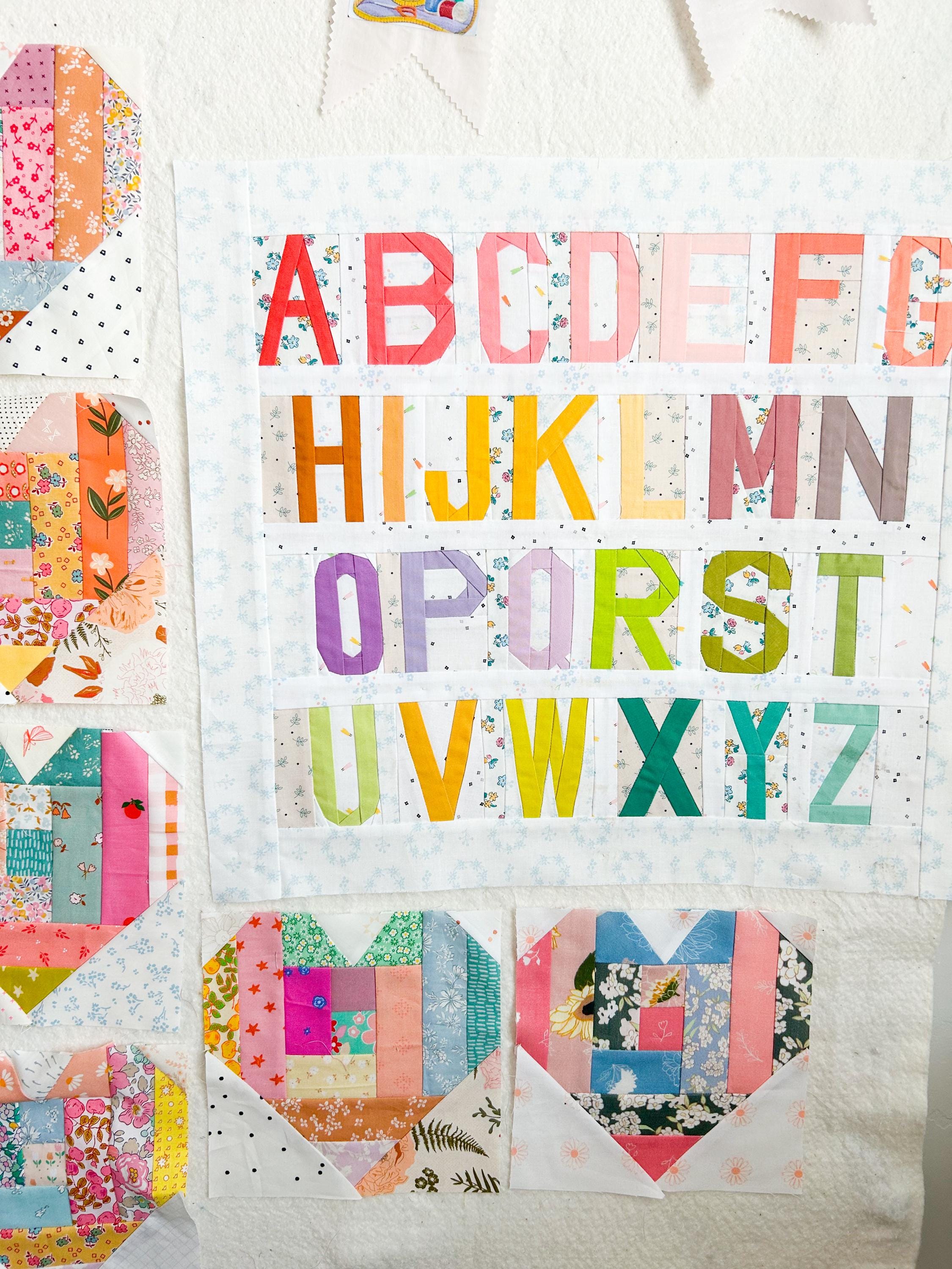 Alphabet FPP Pattern - PDF Download - Foundation Paper Piecing - Etsy