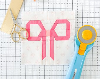 Mönster för vintage kärleksrosett - PDF-nedladdning - Foundation Paper Piecing