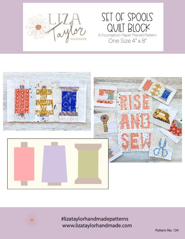 Spools FPP Pattern - PDF Download - Foundation Paper Piecing - Etsy
