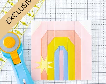 Rainbow Star FPP Pattern - PDF Download - Foundation Paper Piecing