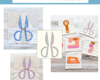 Scissors FPP Pattern - PDF Download - Foundation Paper Piecing