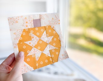 Mini Harvest Days Pumpkin FPP Pattern - PDF Download - Foundation Paper Piecing