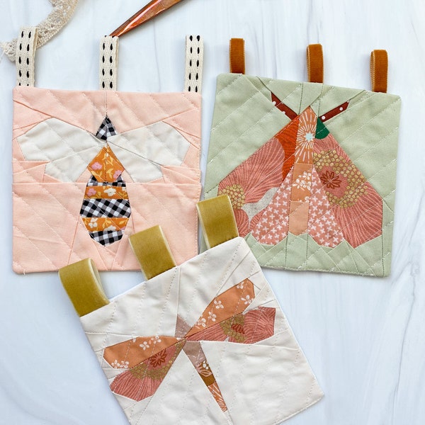 3 Pattern Bundle - Insect Blocks - PDF Download