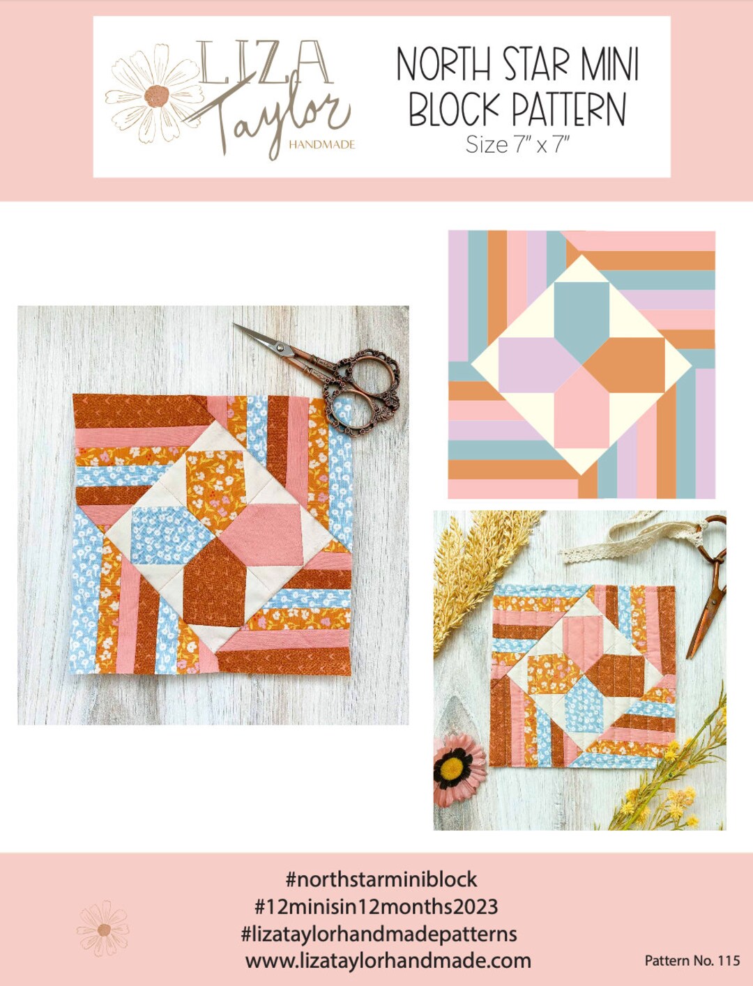 North Star Mini Quilt Pattern - PDF Download - Etsy Canada