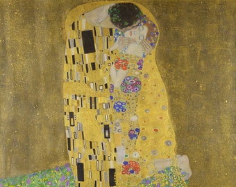 The Kiss by Gustav Klimt 100% Hand Painted Oil Painting Reproduction