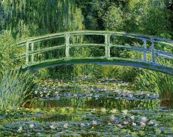 The Japanese Bridge by Claude Monet 100% Hand Painted Oil Painting Reproduction