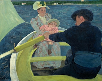 The Boat Trip by Mary Cassatt 100% Hand Painted Oil Painting Reproduction