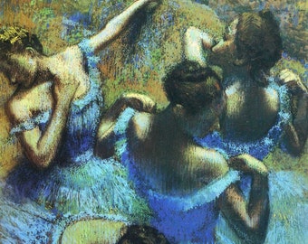 Blue Dancers by Edgar Degas 100% Hand Painted Oil Painting Reproduction