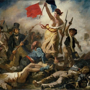 Wolność wiodąca lud na barykady Eugene Delacroix 100% ręcznie malowana reprodukcja obrazu olejnego