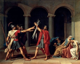 The Oath of Horatii by Jacques-Louis David 100% Hand Painted Oil Painting Reproduction