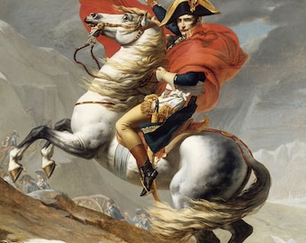 Napoleon Crossing the Alps by Jacques-Louis David 100% Hand Painted Oil Painting Reproduction