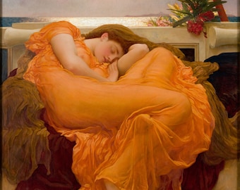 Flaming June by Frederic Leighton 100% Hand Painted Oil Painting Reproduction