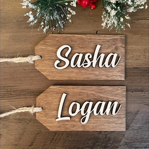 Stocking Tags | Wooden Stocking Tag | Name Tag | Personalized Tag | Gift Tag | Christmas Stocking | Christmas Gift Tag | Holiday Tags
