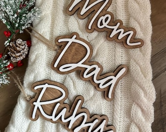 Stocking Tags | Gift Tags | Christmas Tag|  Stocking | Personalized Stocking | Name Tag | Wooden Tag | Holiday Gift | Personalized