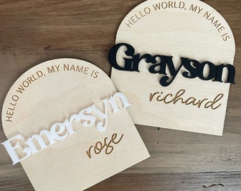 Birth Announcement | Hello World | My Name Is | Newborn | Baby Announcement | I’m Here | It’s A Boy | It’s A Girl | Name Sign