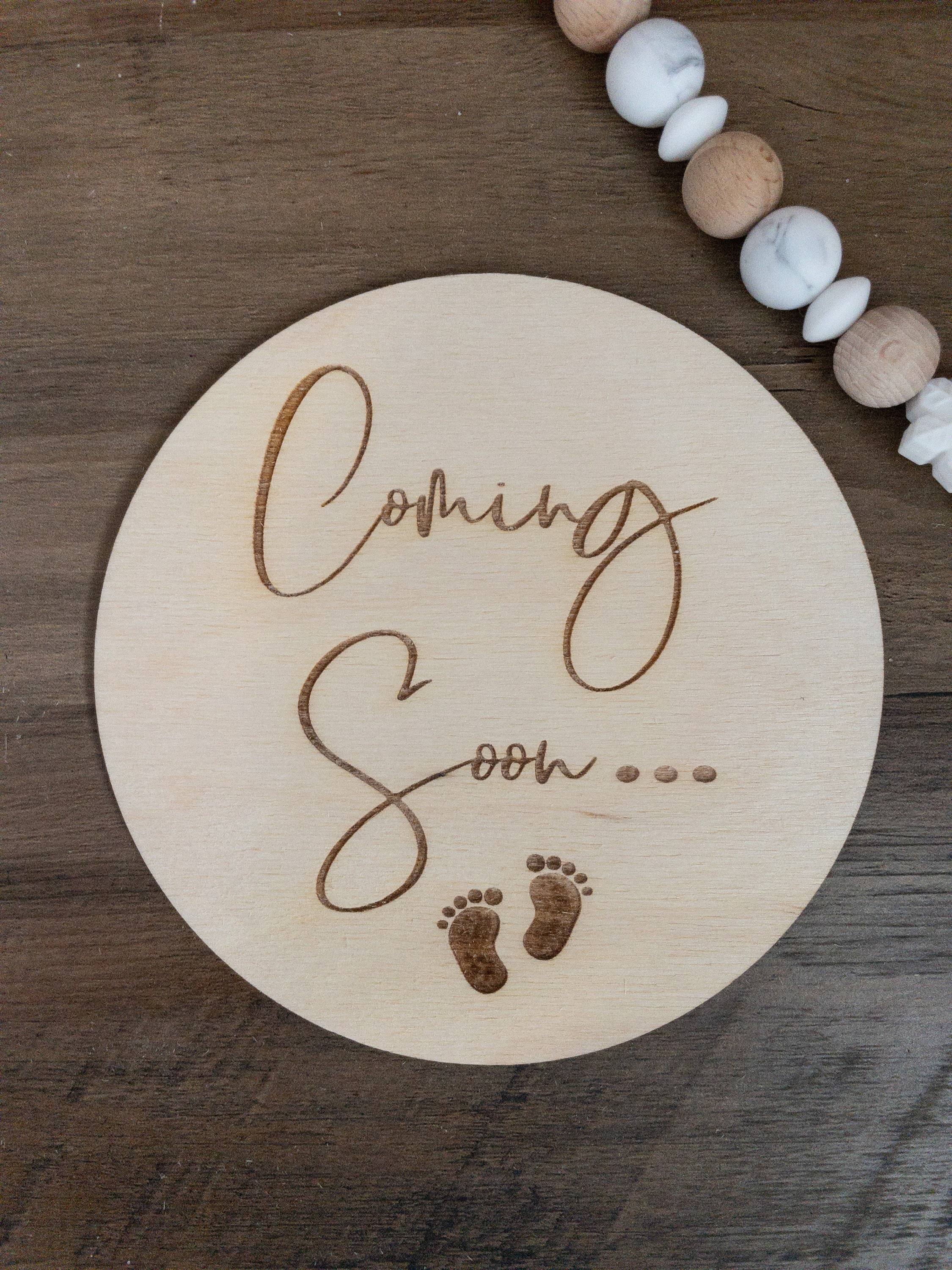 Pregnancy Announcement | Wooden Baby Sign | Coming Soon | Baby Photo Prop | Maternity Photo Prop
