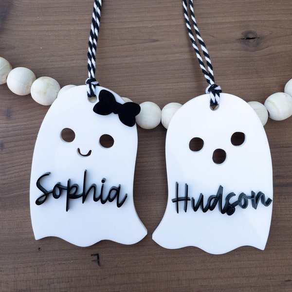 Halloween Tag | Halloween Name Tags | Boo Bag Tag | Trick or Treat Bag | Personalized Halloween Tag | Ghost Tag