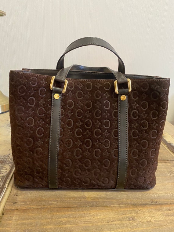 CELINE 1980’s Vintage Suede Tote Baguette