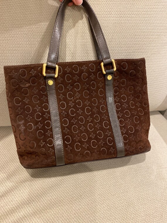 CELINE 1980’s Vintage Suede Tote Baguette