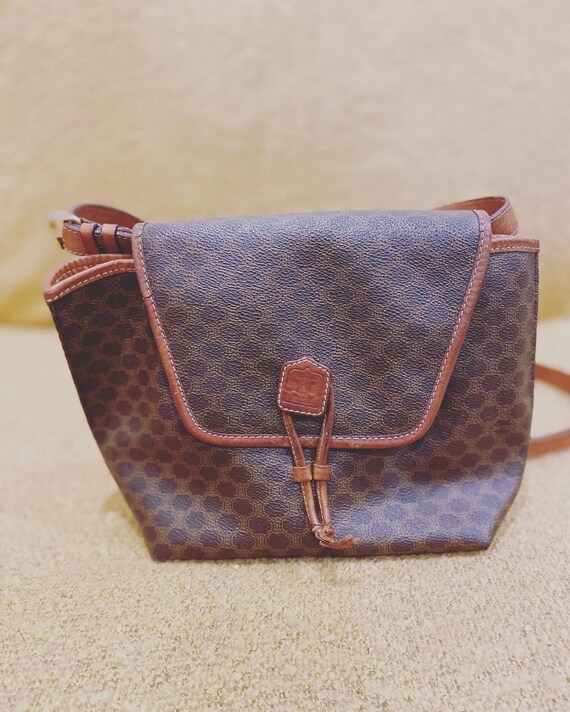 CELINE 1980’s Vintage Monogram Leather Bag