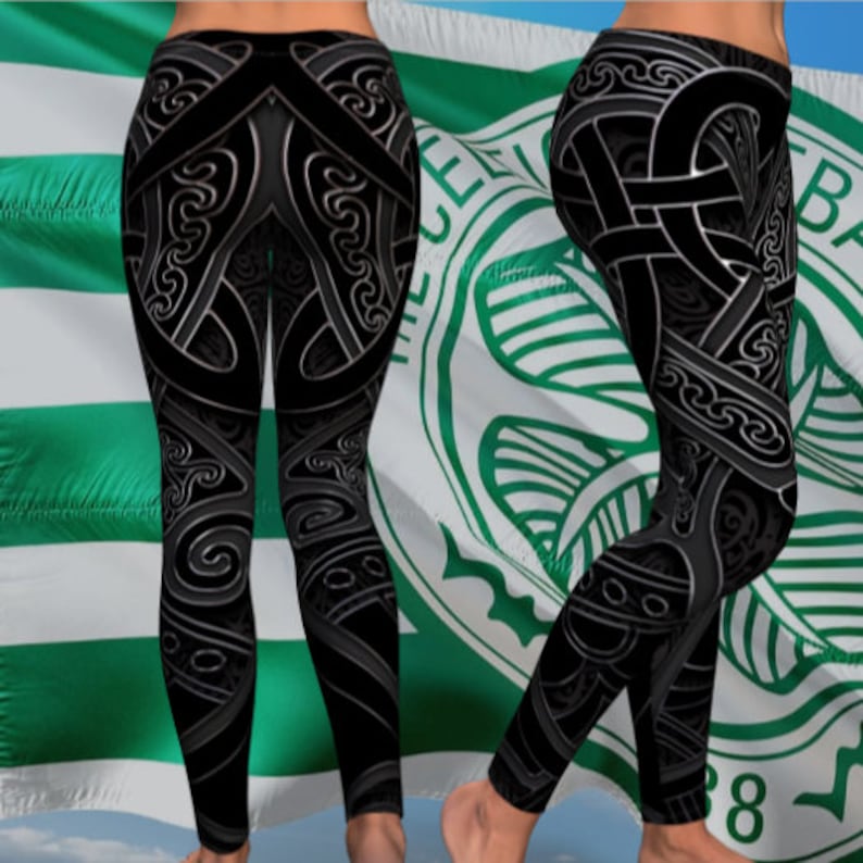 Celtic Vibes Leggings, Viking Norse Yoga Leggings, Irish Leggings